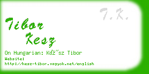 tibor kesz business card